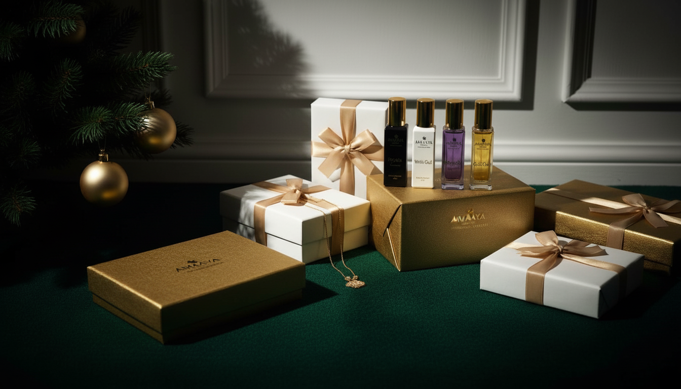 Amaya White Oud alongside Gold Oud and Midnight Femme – luxury Oud perfume collection from Canada