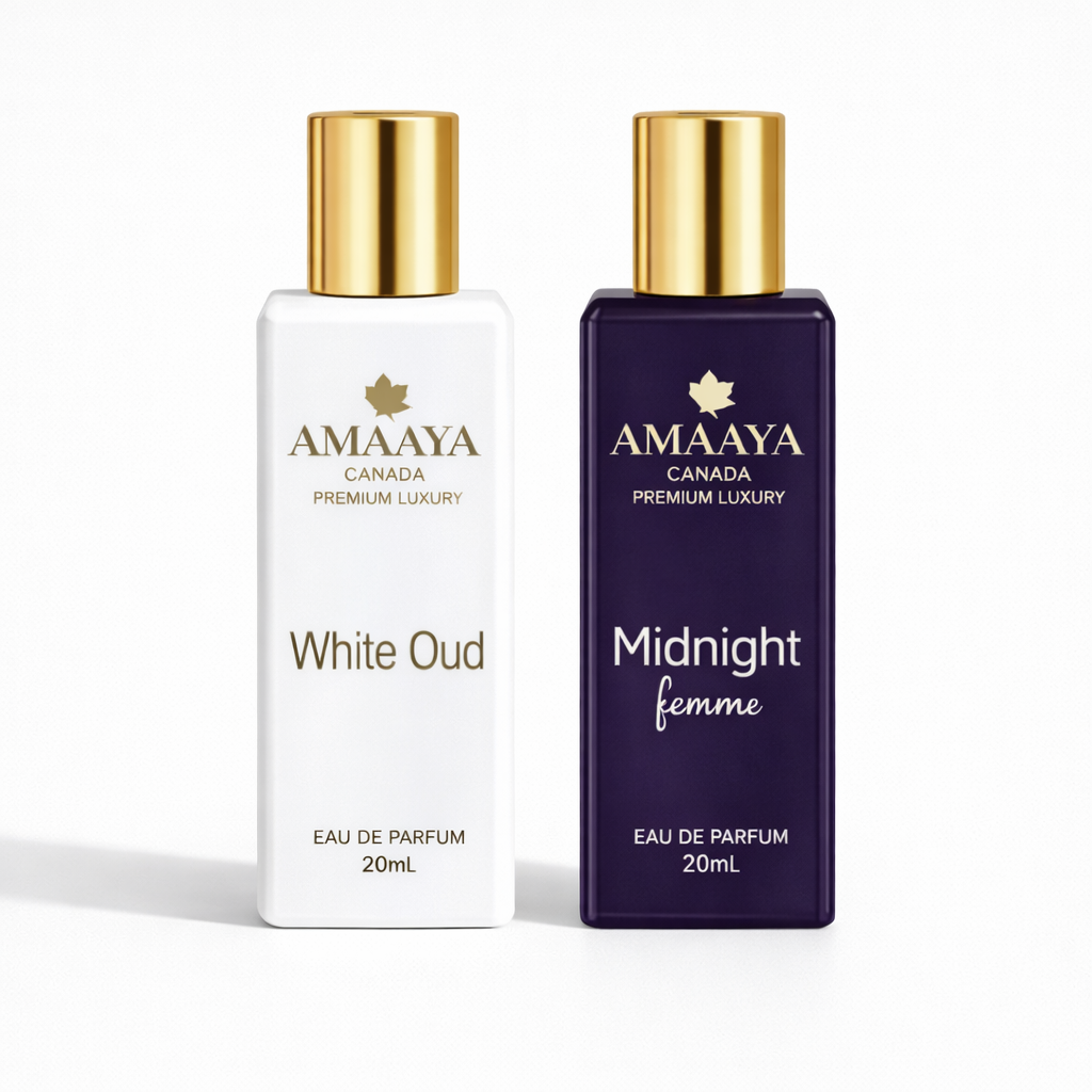 Amaya White Oud + Midnight – Elegant & Mysterious Duo The Perfume Story